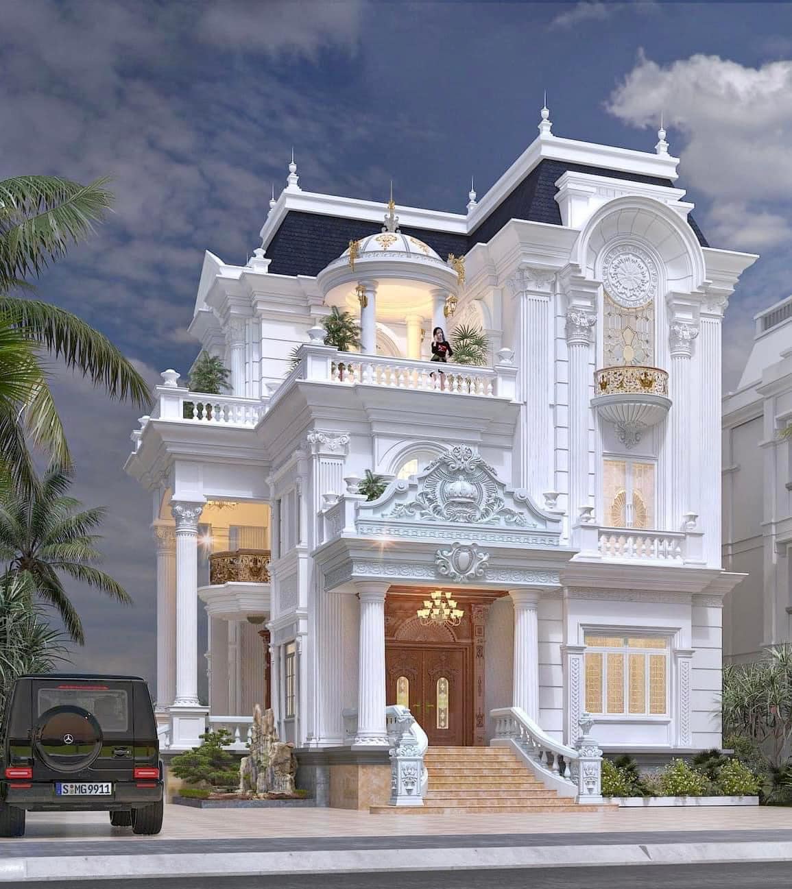 Hình ảnh thiết kế kiến trúc biệt thự